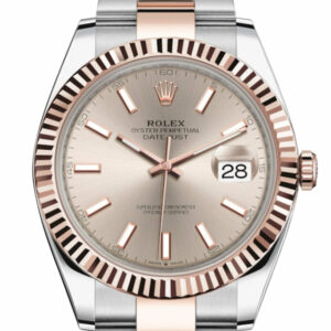 Datejust 41 Sundust Dial Steel 18K Rose Gold Men's Watch 126331