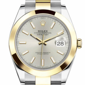  Datejust 41 Silver Dial Steel and 18K Yellow Gold Oyster Men's Watch 126303