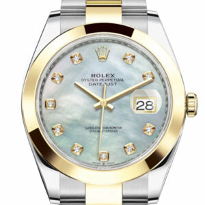Datejust 41 Mother-of-pearl set with Diamonds Dial 18k Yellow Gold Mens Watch 126303