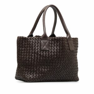 Brown Bottega Veneta Intrecciato Cabat Tote Bag