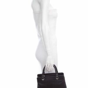 Bottega Veneta Vintage Black Textured Leather Mini Handbag