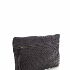 Bottega Veneta Black Intrecciato Clutch