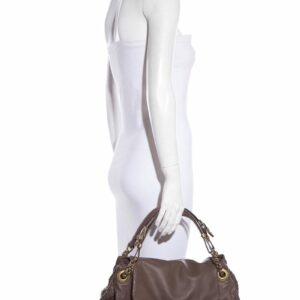 Bottega Veneta Accordion Flap Intrecciato Mushroom Handbag