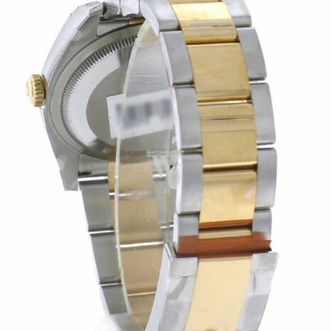  Datejust 36 Black Dial Fluted 18K Gold Two Tone Oyster Watch 116233