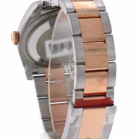  Datejust 36 Black Dial Fluted Steel And 18K Rose Gold Oyster Watch 116231