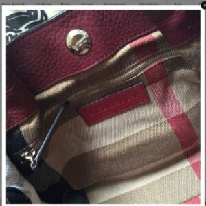 Burberry Maidstone Small Red Leather Shoulder Bag