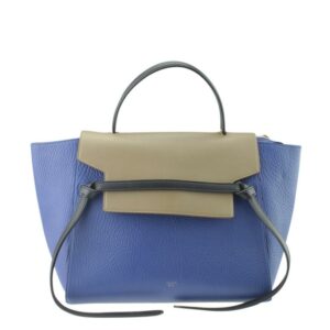 Céline Belt Bag Mini Color Block Brownxblue Leather Tote
