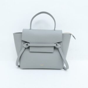 Céline Belt Nano Grey Calfskin Satchel