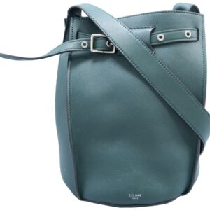Céline Bucket Big Green Calfskin Leather Shoulder Bag