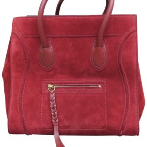 Céline Cabas Phantom Red Calfskin Leather Tote