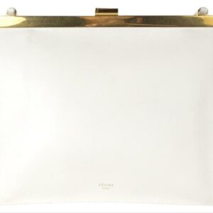Céline Cross-body White Leather Shoulder Bag