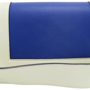 Céline Frame Evening Blue&white Calfskin Leather Shoulder Bag