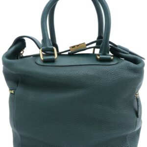 Céline Leather Green Calfskin Tote