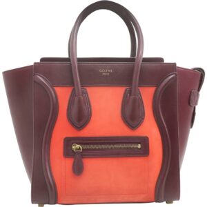 Céline Luggage Micro Bicolor Leather Tote