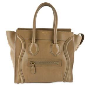 Céline Luggage Micro Brown Leather Tote