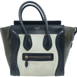 Céline Luggage Micro Tricolor Calfskin Tote