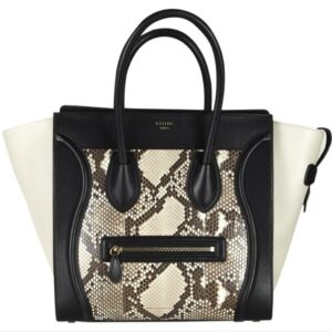 Céline Luggage Mini Black Leather Tote