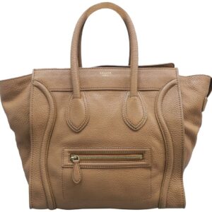 Céline Luggage Mini Brown Calfskin Leather Tote