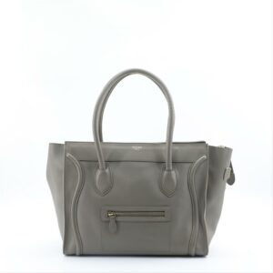 Céline Luggage Mini Grey Calfskin Leather Tote