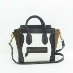 Céline Luggage Nano Multicolore Calfskin Satchel