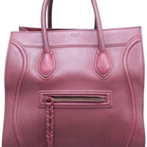 Céline Luggage Phantom Medium Darkred Calfskin Tote