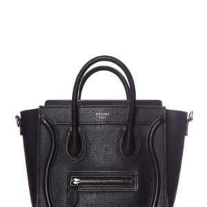 Céline Phantom Luggage Nano Black Leather Tote