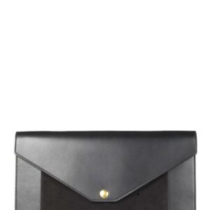 Céline Pocket Large Black Leather Shoulder Bag
