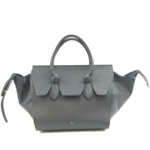 Céline Tie Knot Calfskin Mini Hand Tote Black Leather Satchel