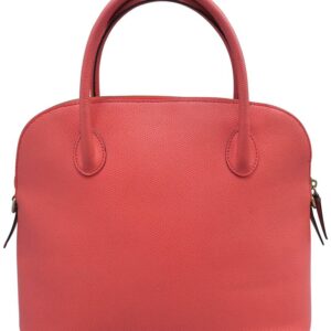 Céline Tote Coral Calfskin Leather Satchel