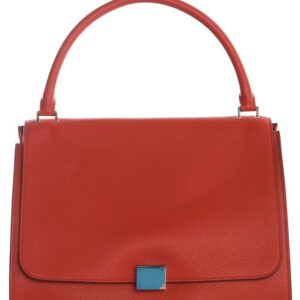 Céline Trapeze Handle Orange Leather Tote