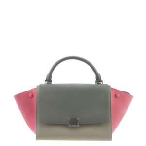Céline Trapeze Medium Multi-color Leather & Suede Brownxpink Leatherxsuede Satchel