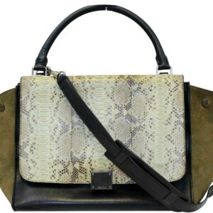 Céline Trapeze Python and Black Leather Small Shoulder Bag