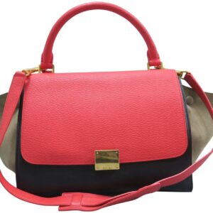 Céline Trapeze Small Multicolore Calfskin Leather Satchel