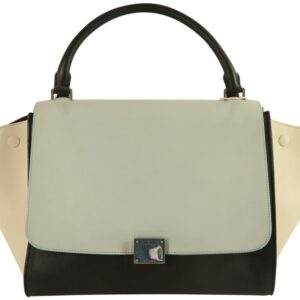 Céline Trapeze Tricolor Calfskin Leather Satchel