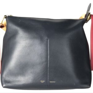 Céline Twisted Cabas Zipped Tote Orange Leather Shoulder Bag