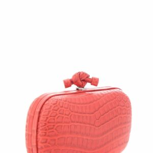 Bottega Veneta Red Embossed Clutch