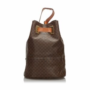 new Celine Brown PVC Plastic Macadam Backpack Italy