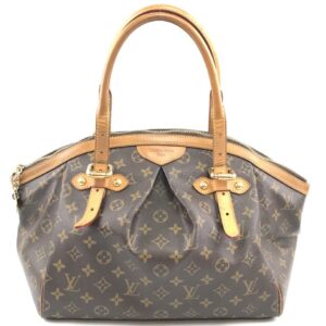 Louis Vuitton Tivoli Gm Zip Zipper Top Hand Tote Brown Coated Canvas Satchel